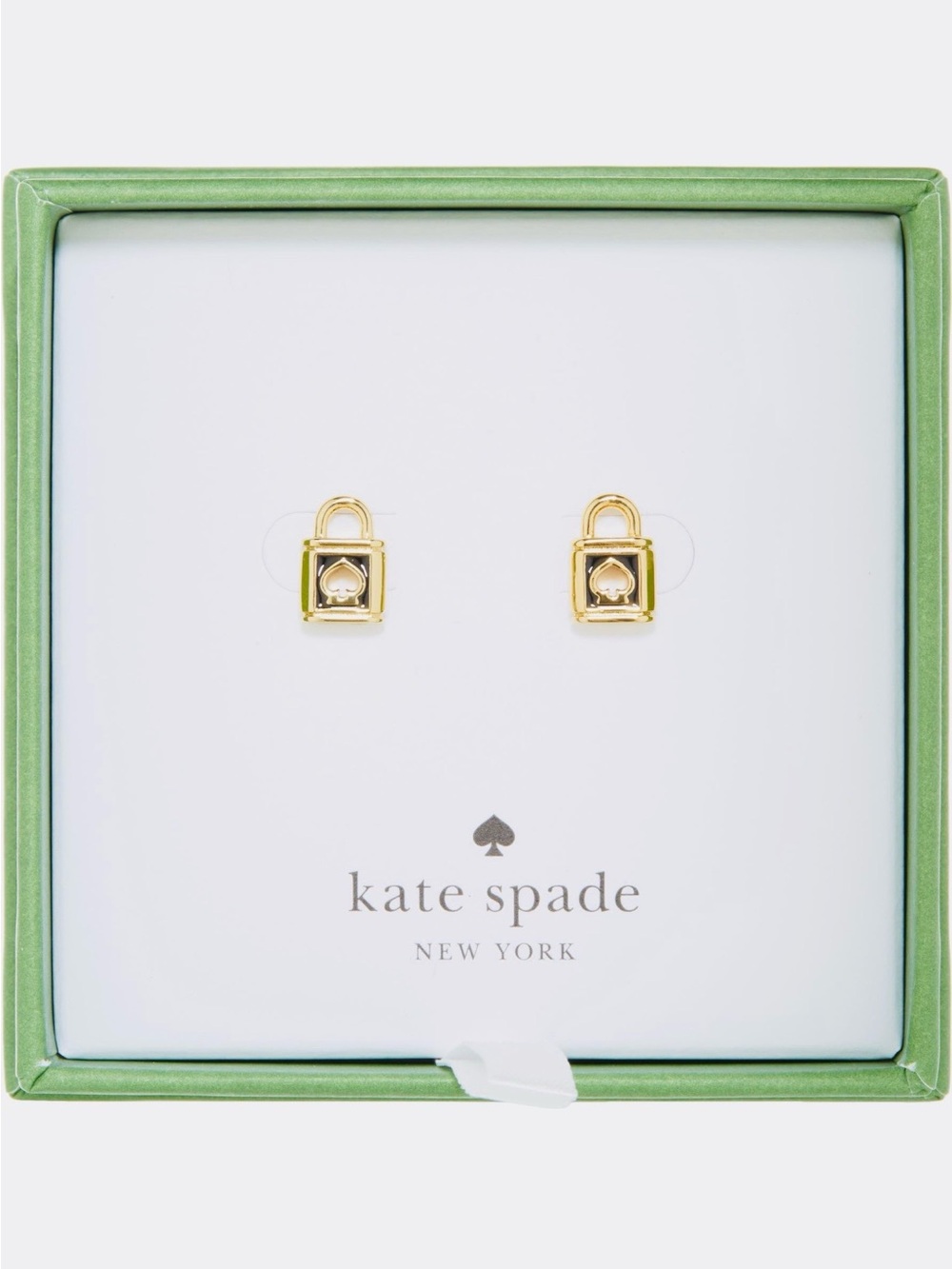 Kate Spade Padlock Stud Earrings NIB